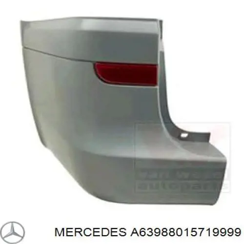 Бампер задній, права частина Mercedes A63988015719999 ціна, від 46.81 USD