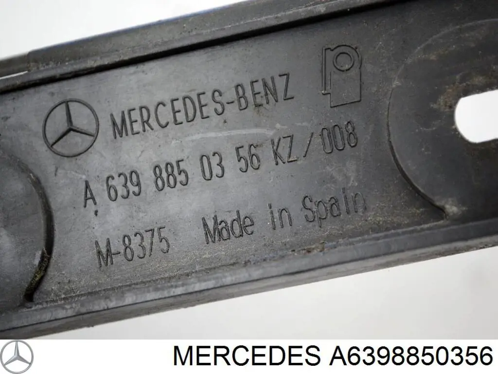 Купити A6398850356 Mercedes Направляюча заднього бампера, ліва