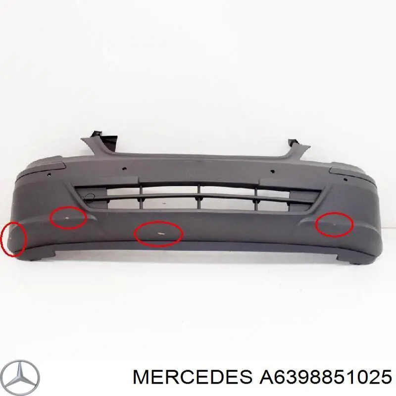 Бампер на авто Mercedes A6398851025 ціна, від 272.65 USD