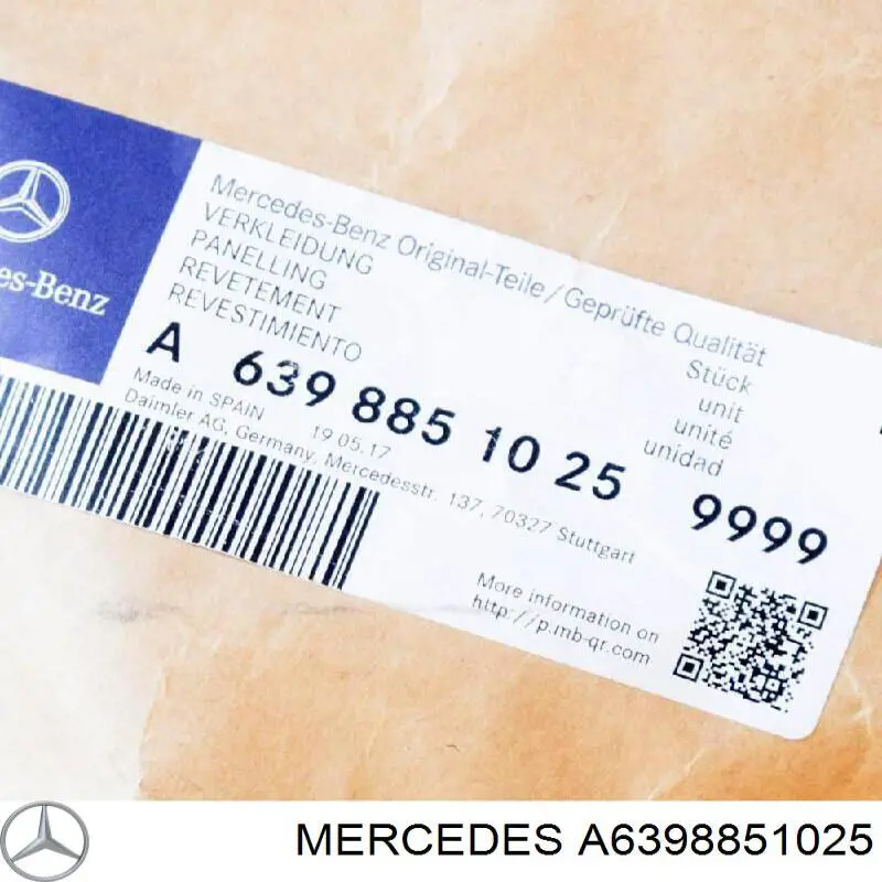 Купити A6398851025 Mercedes Буфер (бампер) передній