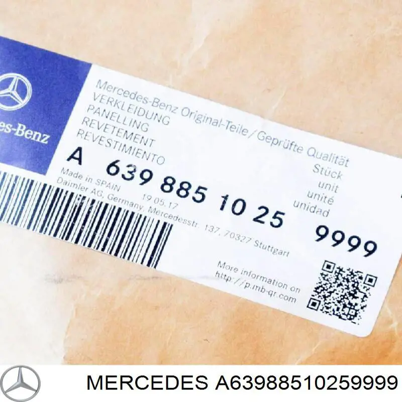 Передній бампер A63988510259999 Mercedes