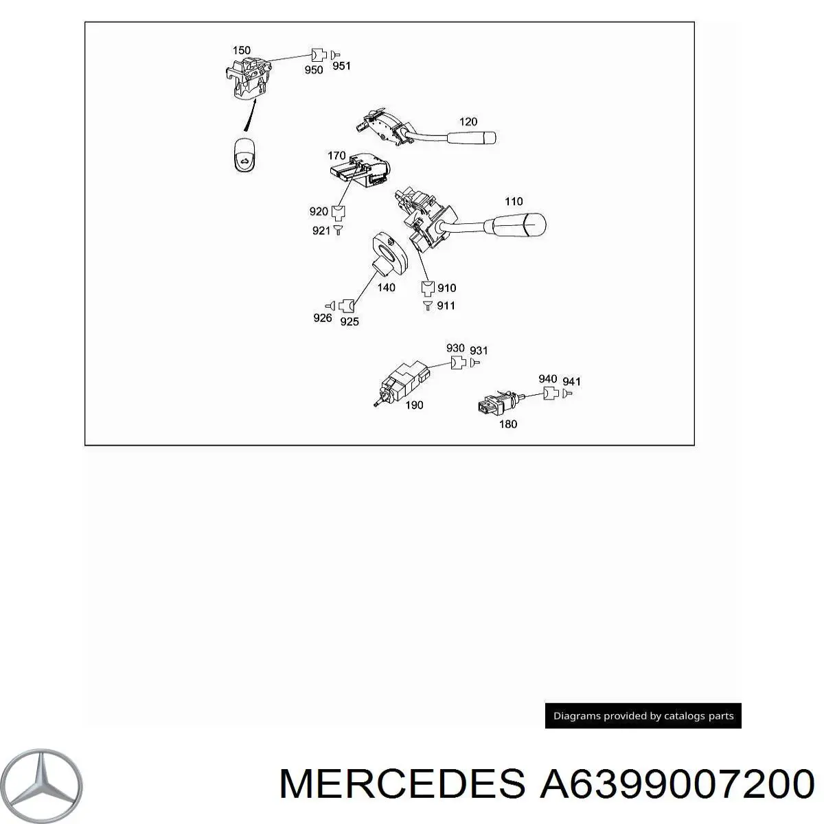 Купити A6399002301 Mercedes Замок запалювання