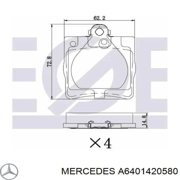 Прокладка колектора A6401420580 Mercedes