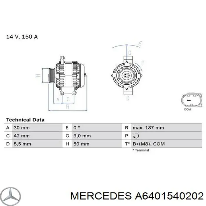 Купити A6401540202 Mercedes Генератор