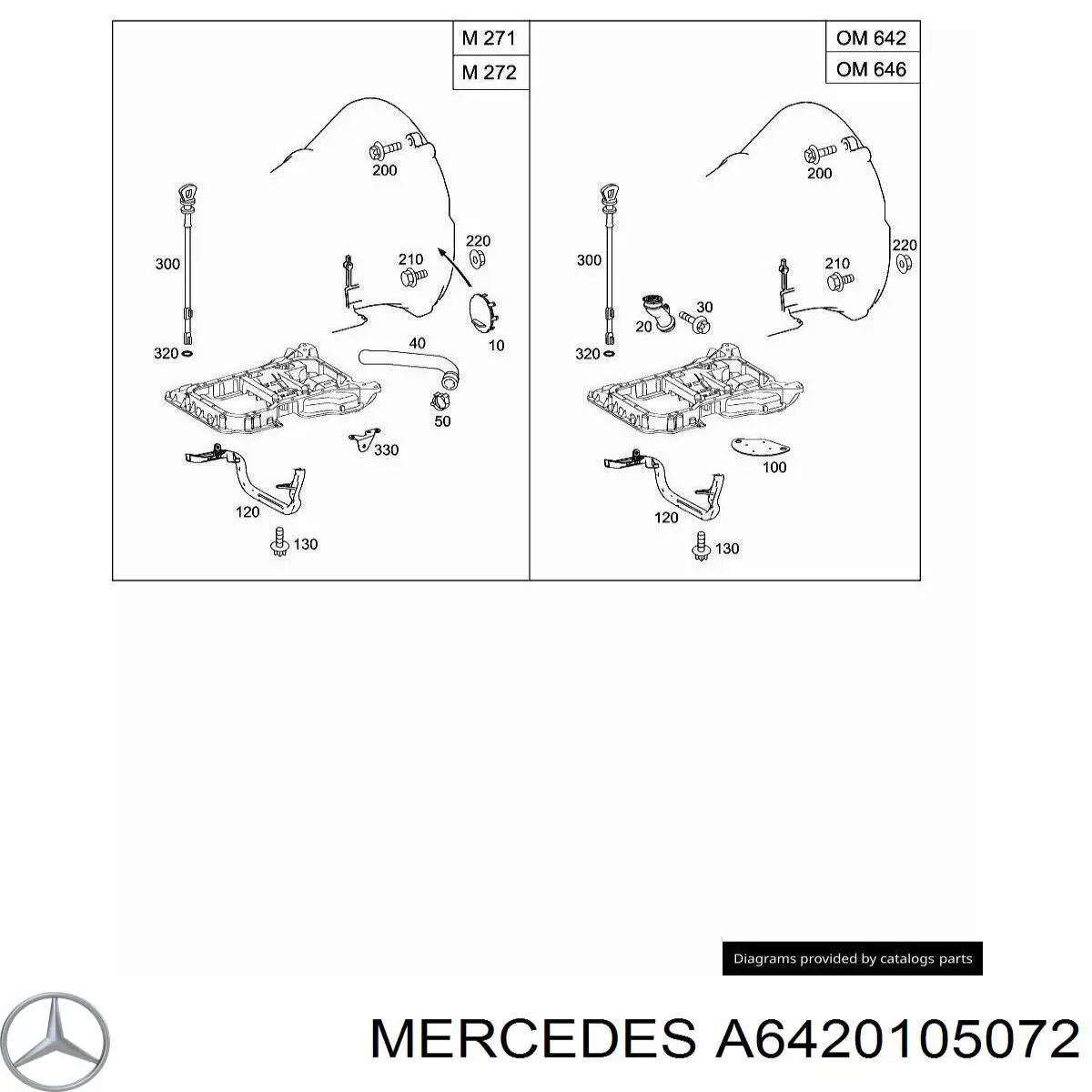 Щуп-індикатор рівня масла в двигуні Mercedes A6420105072 ціна, від 50.36 USD