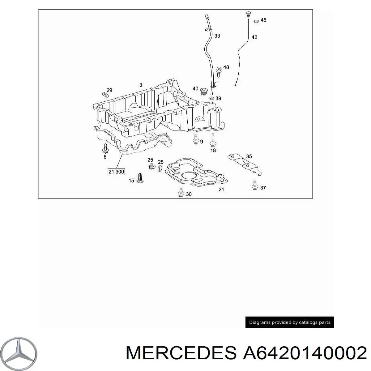 Піддон масляний картера двигуна, верхня частина Mercedes A6420140002 ціна, від 70.14 USD