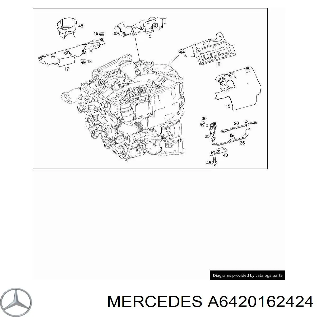 A6420162424 Mercedes Екран двигуна