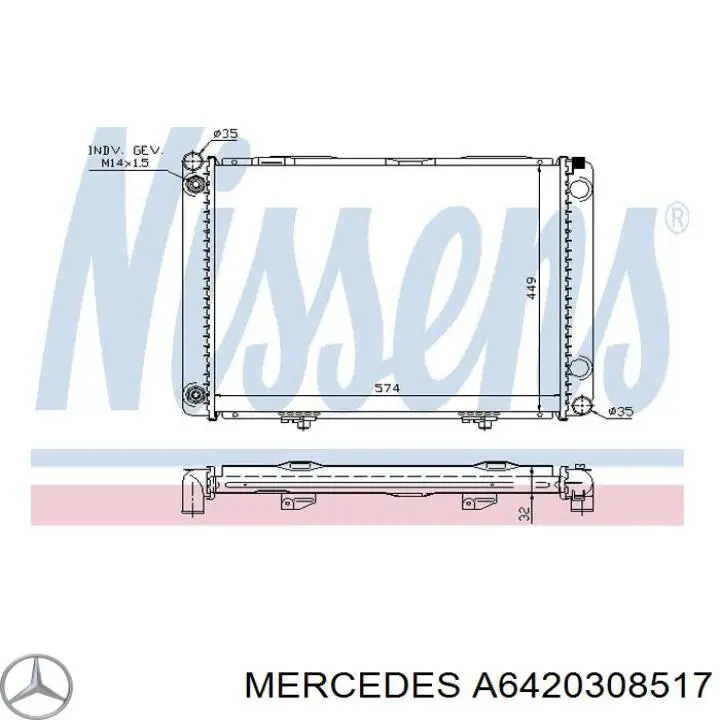 Купити A6420302118 Mercedes Поршень в комплекті на 1 циліндр, STD