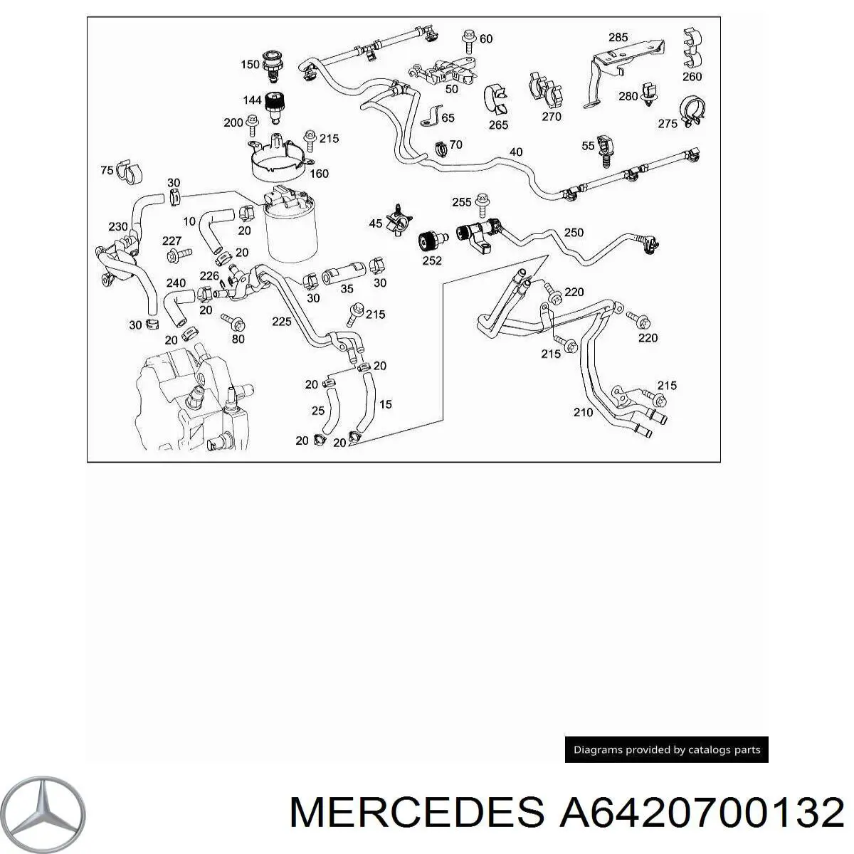 Купити A6420700132 Mercedes Здвоєна паливна трубка