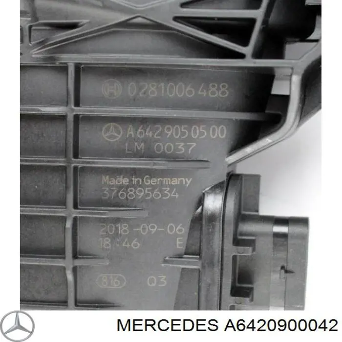 Датчик масової витрати повітря Mercedes A6420900042 ціна, від 331.24 USD