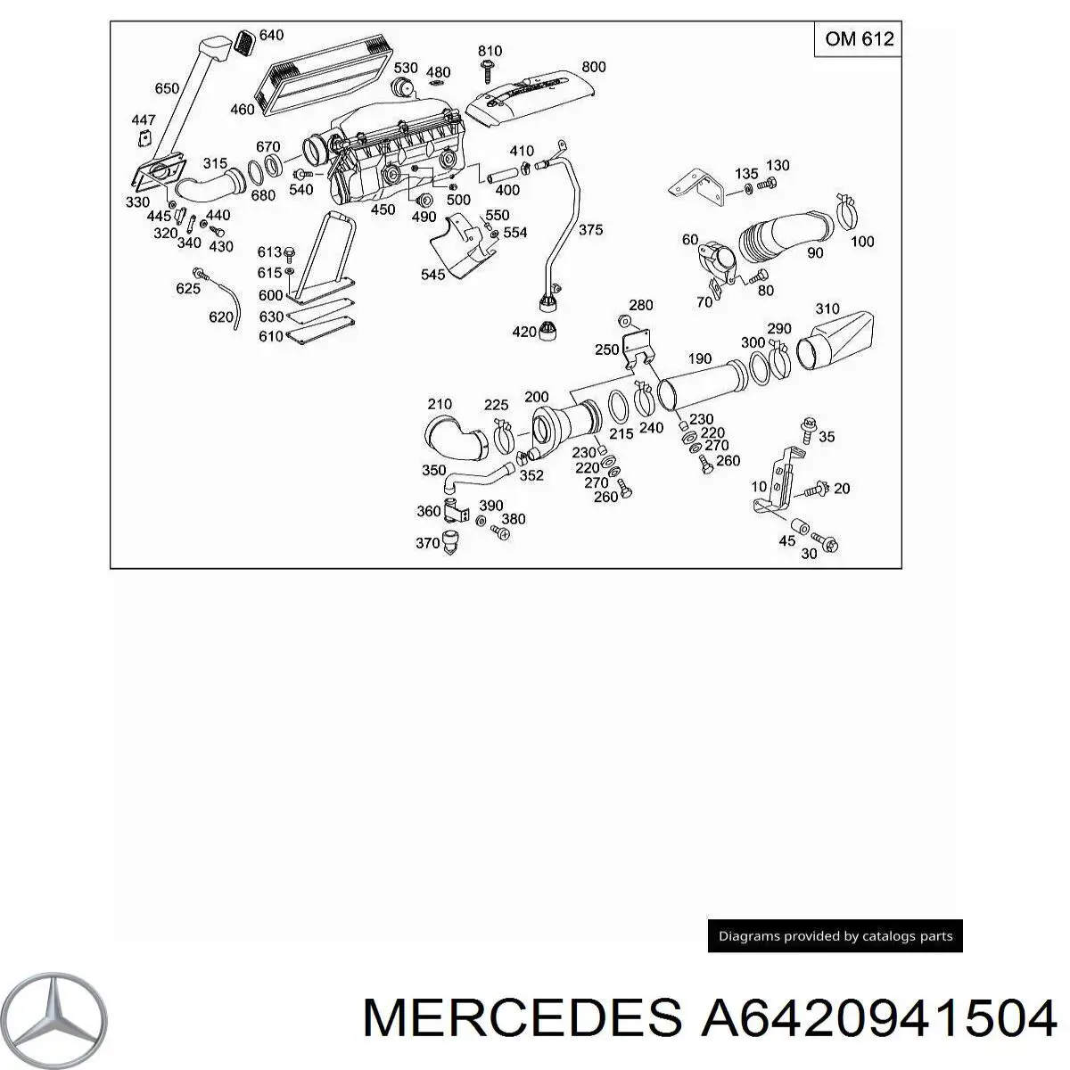 Повітряний фільтр A6420941504 Mercedes