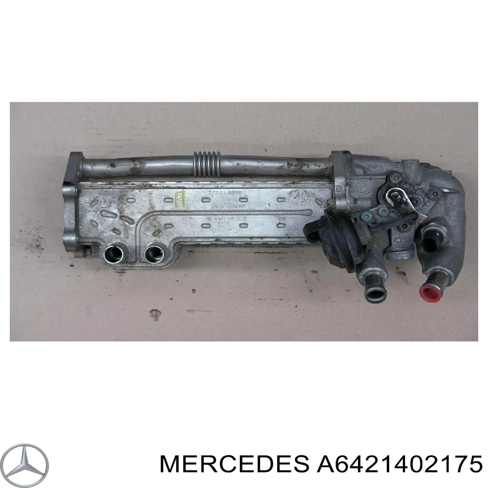 Радіатор системи EGR рециркуляції вихлопних газів Mercedes A6421402175 ціна, від 545.05 USD