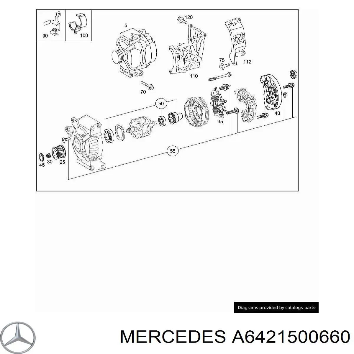 Купити A6421500660 Mercedes Шків генератора