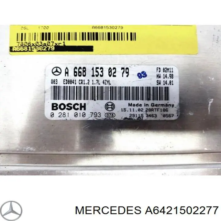 Електронний блок керування двигуном A6421506691 Mercedes
