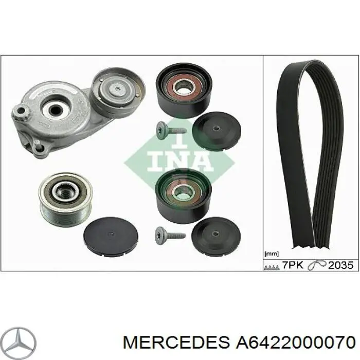 Натягувач приводного ременя Mercedes A6422000070