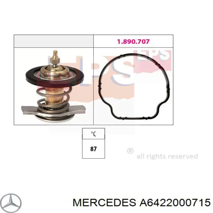Купити A6422000715 Mercedes Термостат в корпусі