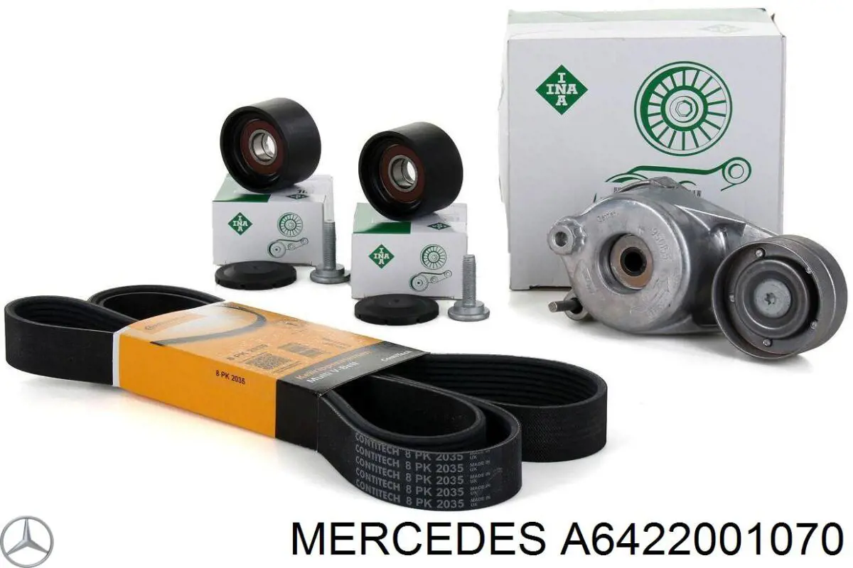 Ролик приводного ременя, паразитний Mercedes A6422001070 ціна, від 16.72 USD