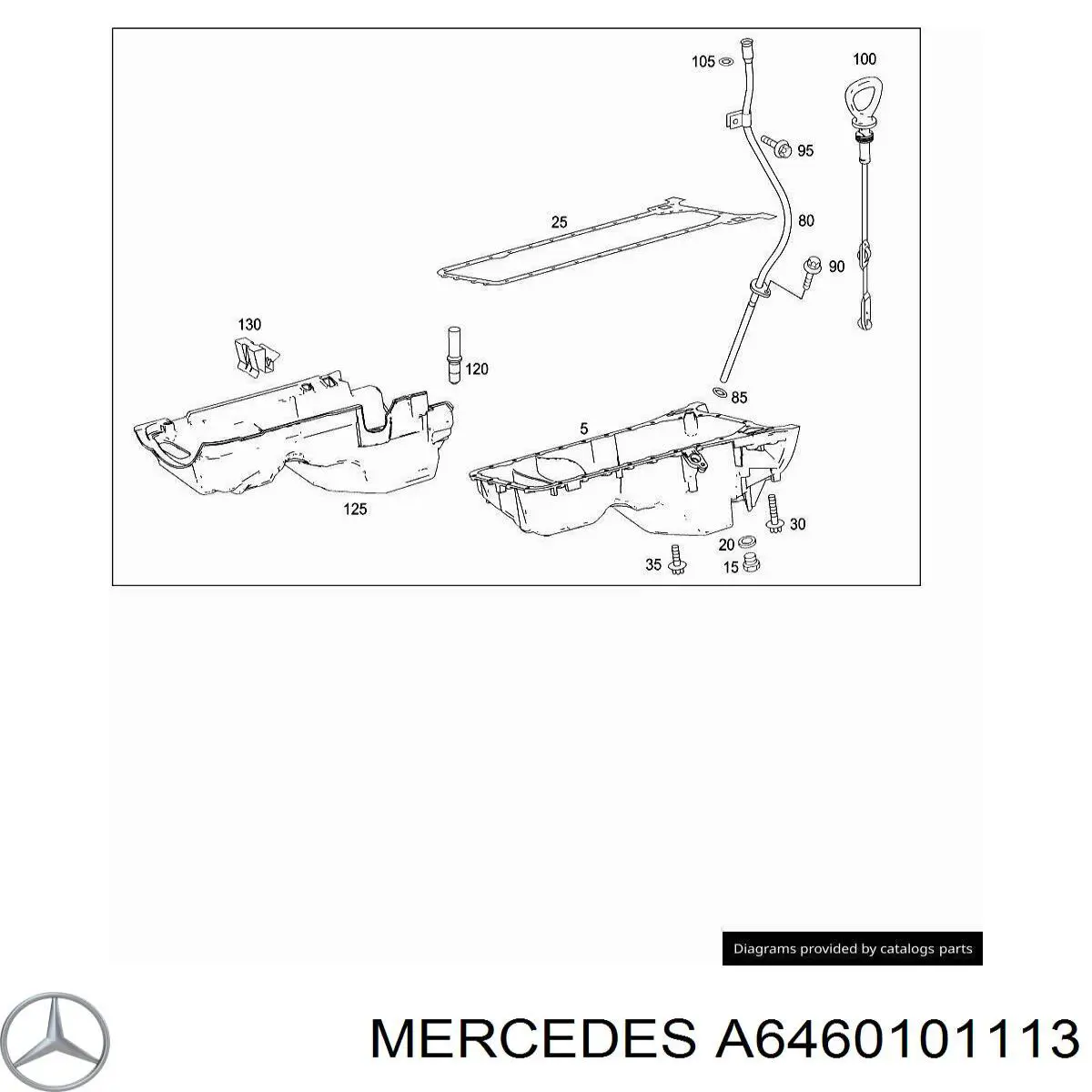 A6460101113 Mercedes піддон масляний картера двигуна