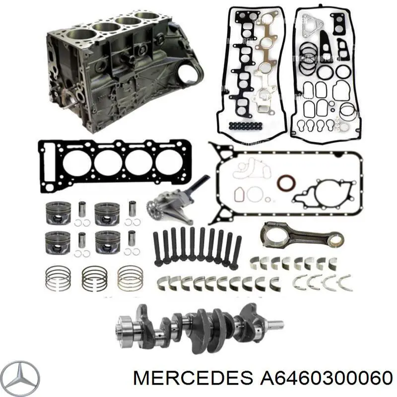 A6460300060 Mercedes вкладиші колінвала, шатунні, комплект, стандарт (std)