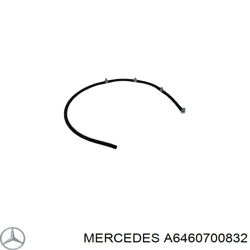 A6460700832 Mercedes трубка паливна, зворотня від форсунок
