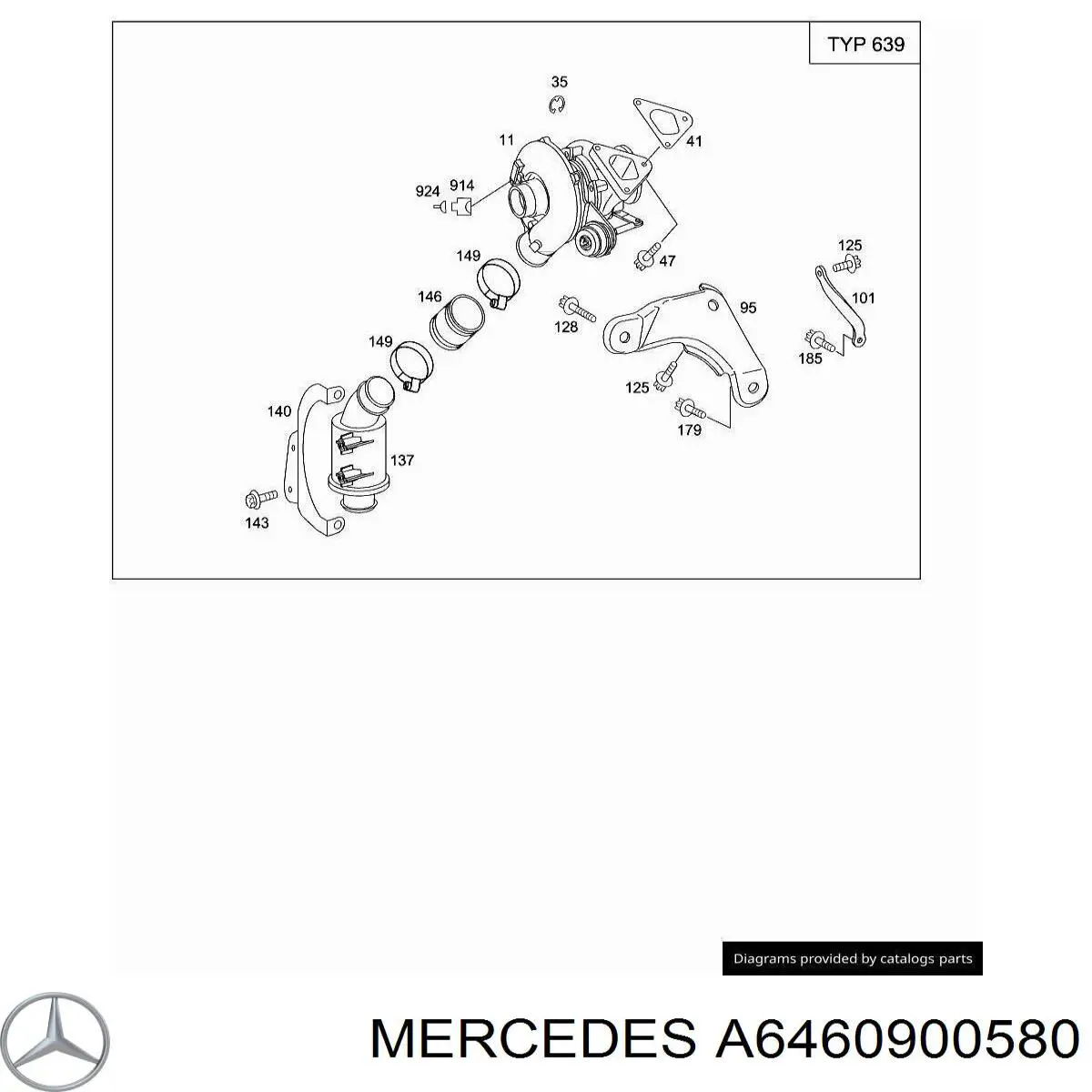 Турбіна Mercedes A6460901780 ціна, від 134.32 USD