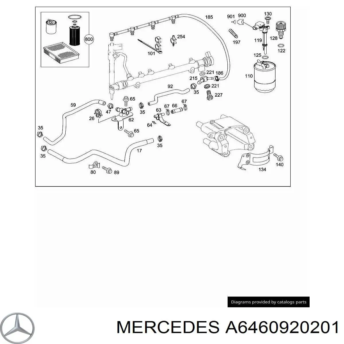 Фільтр тонкого очищення палива Mercedes A6460920201 ціна, від 17.82 USD