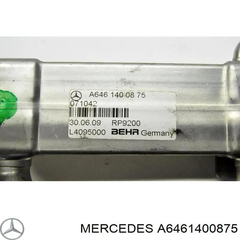 A6461400875 Mercedes Радіатор системи EGR рециркуляції вихлопних газів