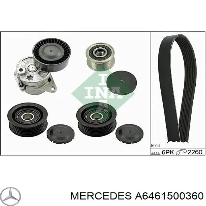 A6461500360 Mercedes шків генератора