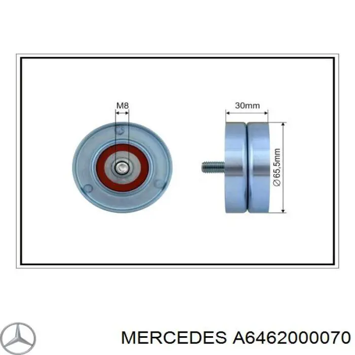 Купити A6462000070 Mercedes Натягувач приводного ременя