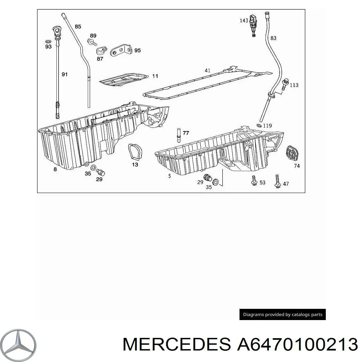 A6470140502 Mercedes піддон масляний картера двигуна