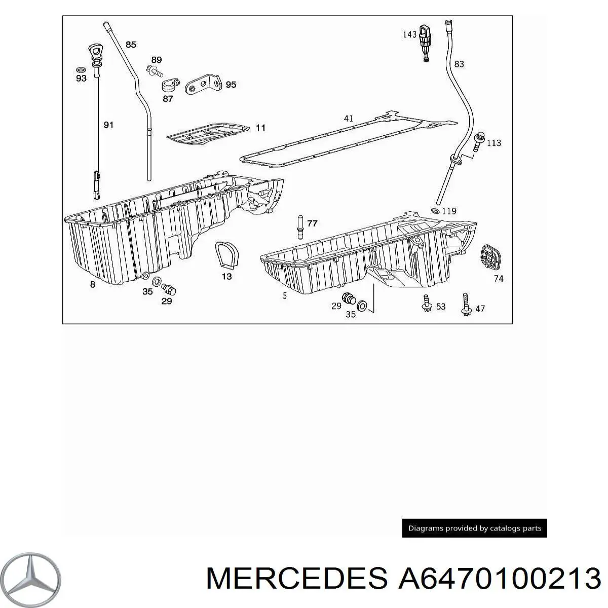 A6470100213 Mercedes Картер масляний