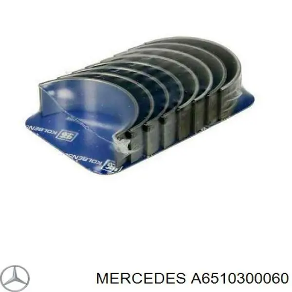 A6510300060 Mercedes вкладиші колінвала, шатунні, комплект, стандарт (std)