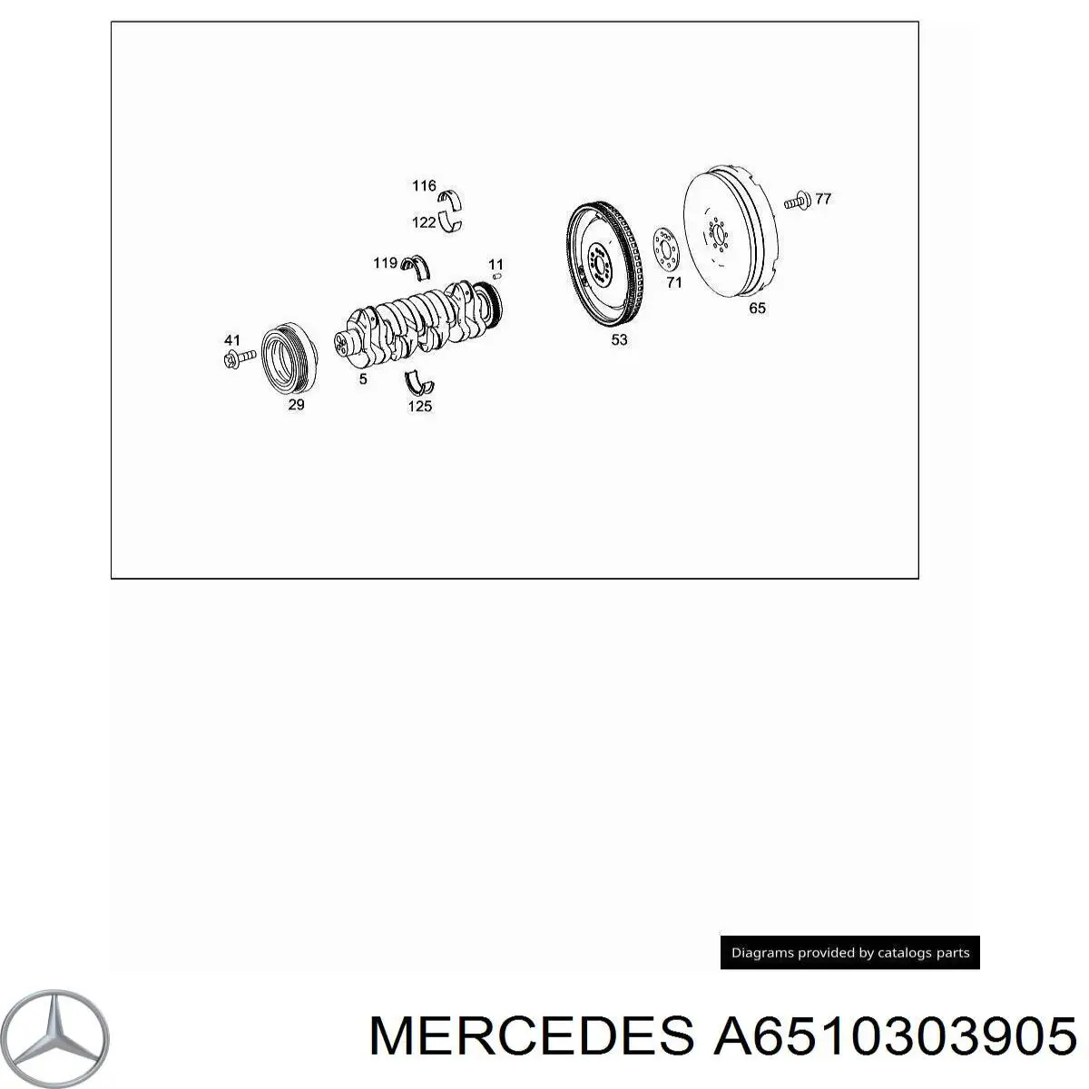 A6510303905 Mercedes маховик двигуна