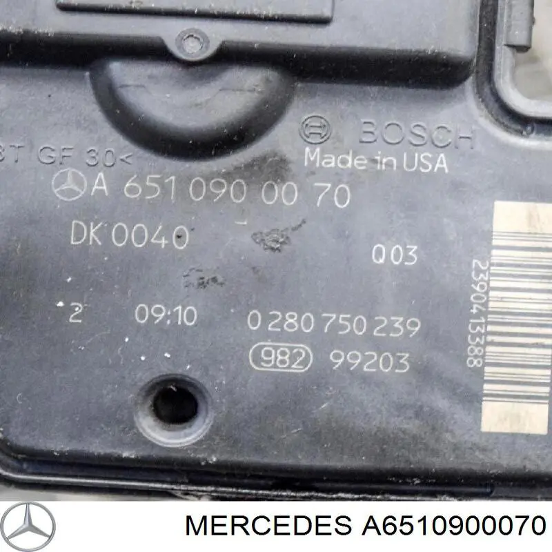A6510900070 Mercedes Дросільна заслінка в зборі