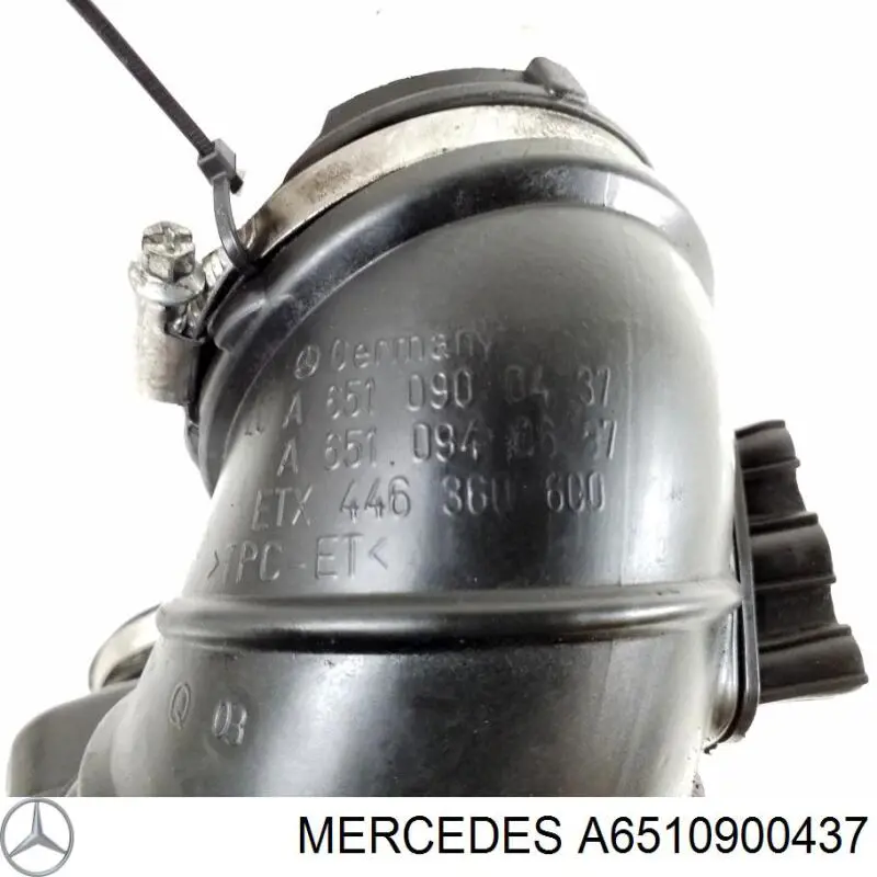 Патрубок повітряний, вихід повітряного фільтра A6510900437 Mercedes