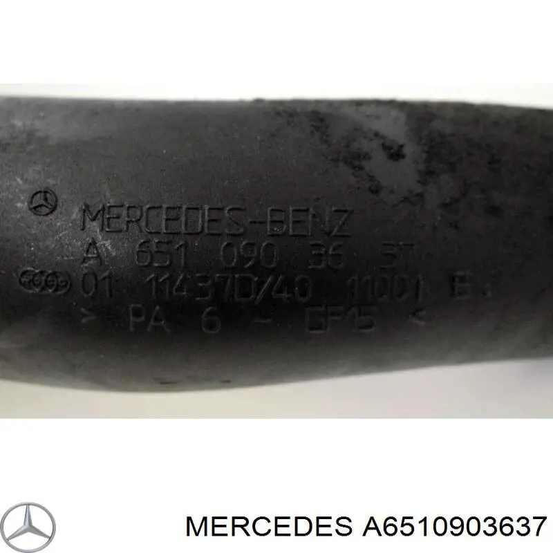 Шланг/патрубок интеркуллера Mercedes A6510903637