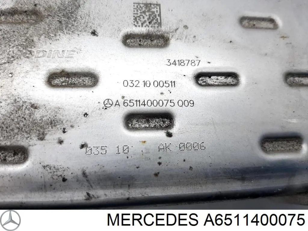 Радіатор системи EGR рециркуляції вихлопних газів A6511400075 Mercedes
