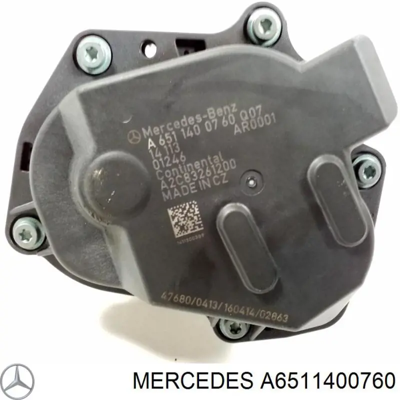 Клапан EGR рециркуляції газів Mercedes A6511400760