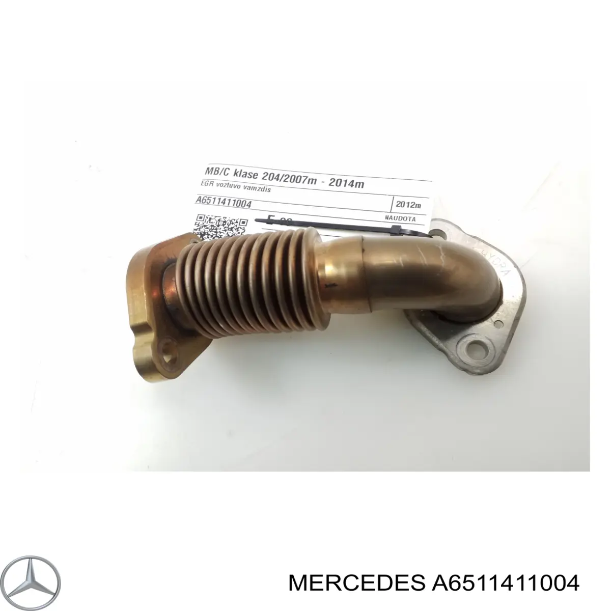 Патрубок системи рециркуляції ОГ EGR A6511411004 Mercedes