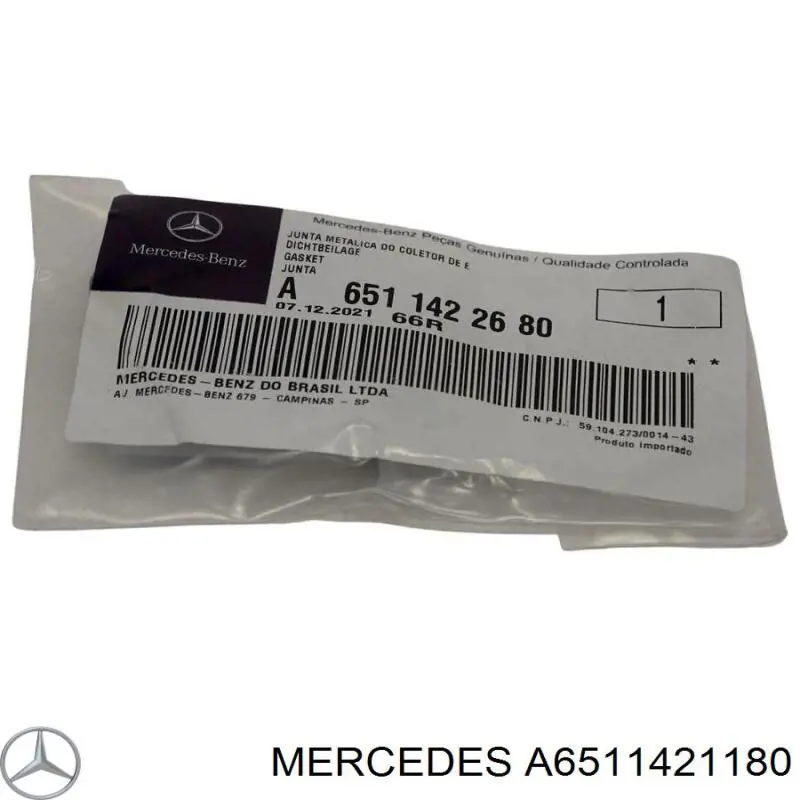 Прокладка патрубка EGR до голівки блока (ГБЦ) Mercedes A6511421180 ціна, від 7.61 USD