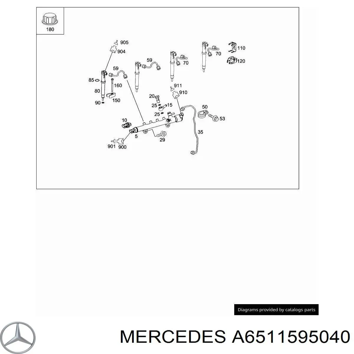  Mercedes A6511595040 ціна, від 0.91 USD