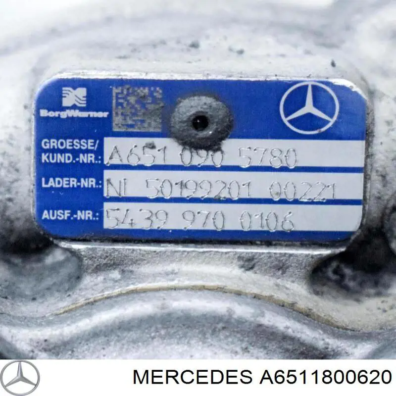 Купити A6511800620 Mercedes Трубка/шланг подачі масла до турбіни