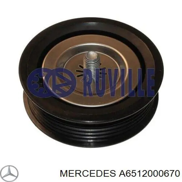 Купити A6512000670 Mercedes Ролик приводного ременя, паразитний
