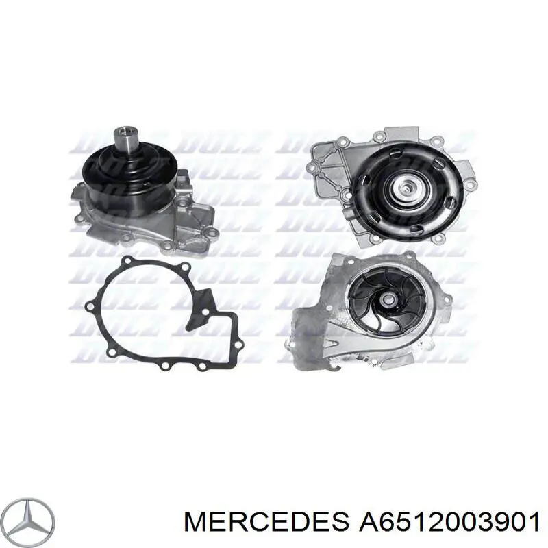 A6512003901 Mercedes помпа водяна, (насос охолодження)