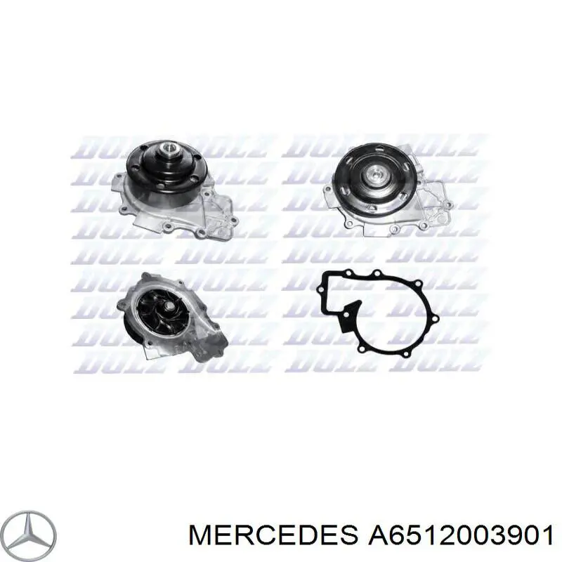 Помпа охолодження Mercedes A6512003901 ціна, від 84.97 USD