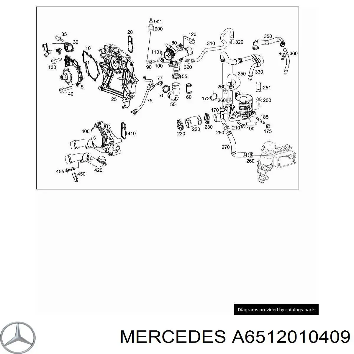Купити A6512010409 Mercedes Кришка двигуна передня