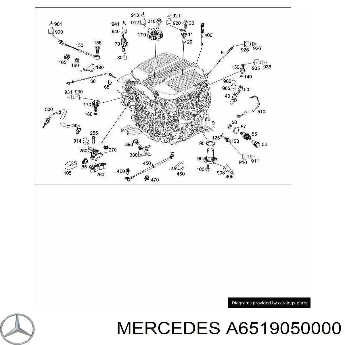 Датчик колінвала A6519050000 Mercedes