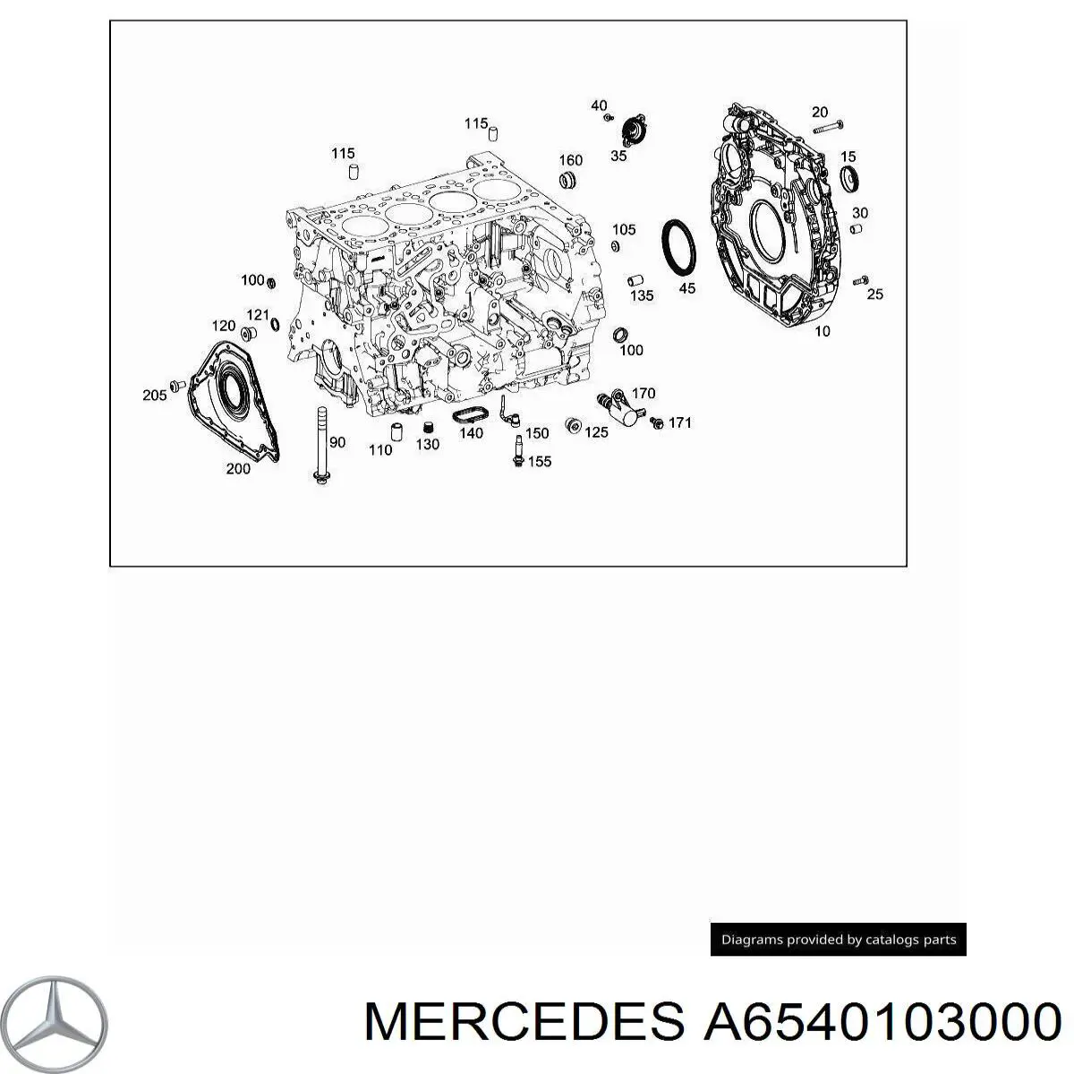 Сальник коленвала двигуна, передній Mercedes A6540103000 ціна, від 23.84 USD