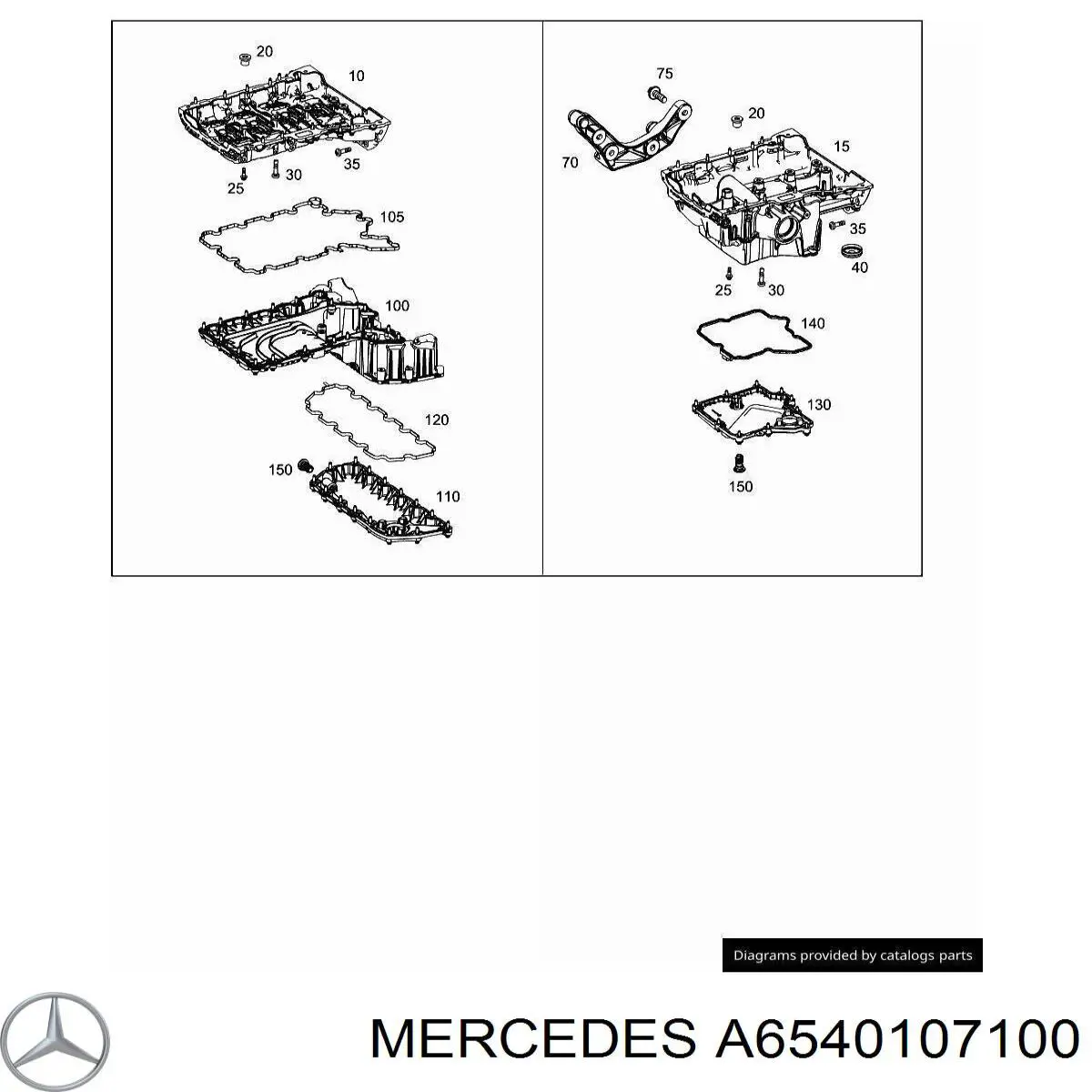 Піддон масляний картера двигуна A6540107100 Mercedes