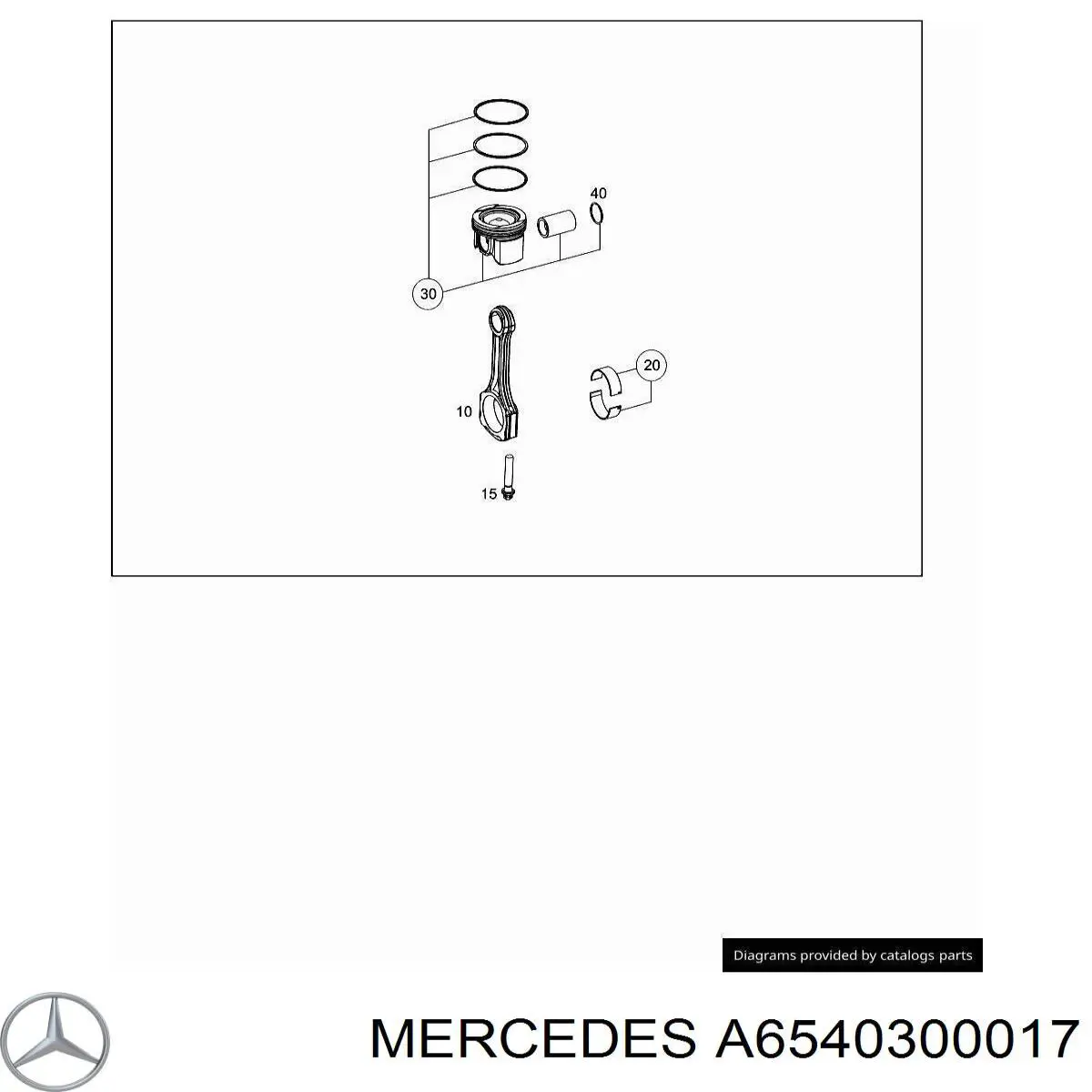 Поршень в комплекті на 1 циліндр, STD Mercedes A6540302900 ціна, від 277.84 USD